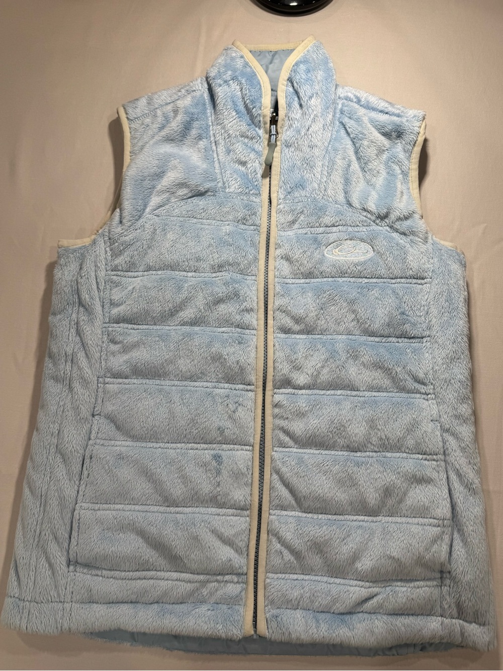 Drake Waterfowl Reversible Light Blue Vest, Pockets, Drake Logo, and Full Zip XS